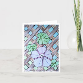 Morning Glory on a Trellis Blank Grußkarte Dankeskarte
