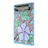 Morning Glory on Trellis Clipboard Mini Klemmbrett (Gewinkelt2)
