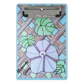 Morning Glory on Trellis Clipboard Mini Klemmbrett (Vorderseite)
