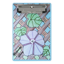 Morning Glory on Trellis Clipboard Mini Klemmbrett