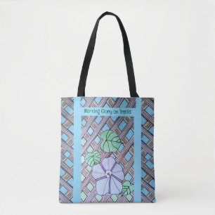 Morning Glory on Trellis Tasche