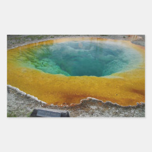 Morning Glory Pool Rectangle Stickers