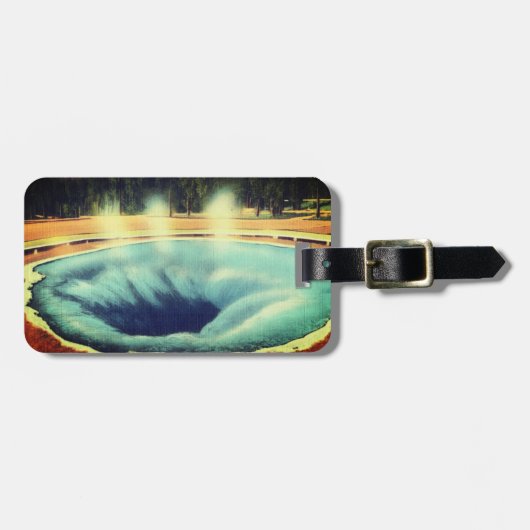 Morning Glory Pool, Yellowstone Nationalpark Gepäckanhänger (Vorderseite horizontal)