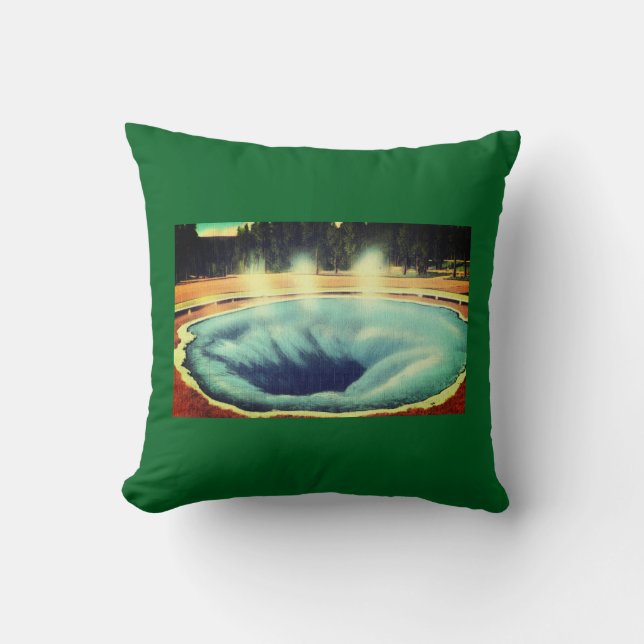 Morning Glory Pool, Yellowstone Nationalpark Kissen (Vorderseite)