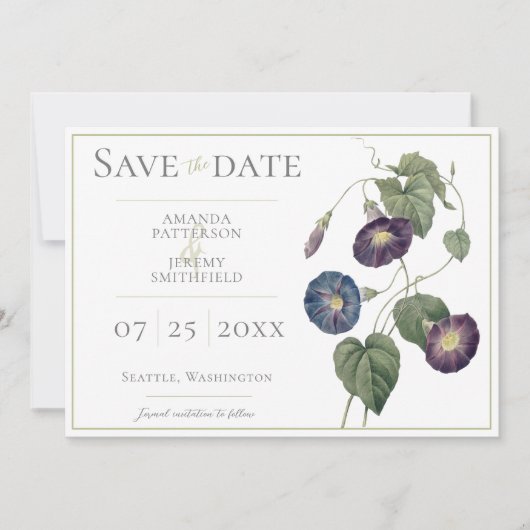 Morning Glory Save the Date (Vorderseite)