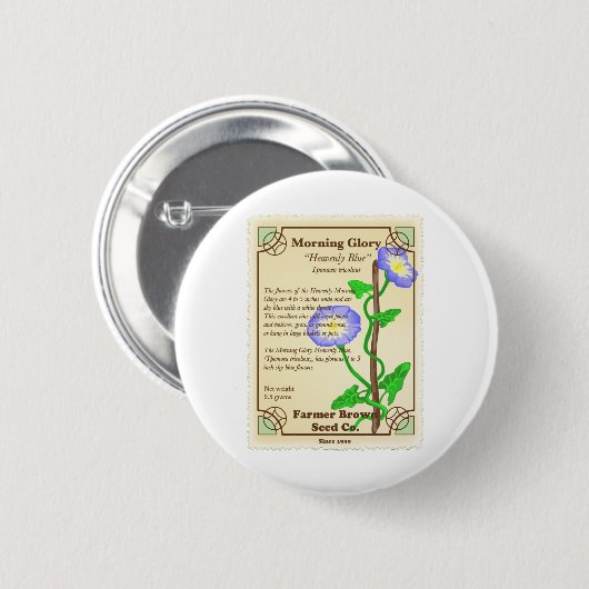 Morning Glory Seed Packet Button (Vorne & Hinten)
