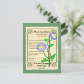 Morning Glory Seed Packet Postkarte (Stehend Vorderseite)