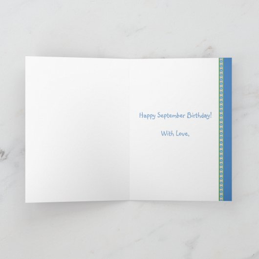 Morning Glory September Geburtskarte, Mutter Karte (Innenseite)