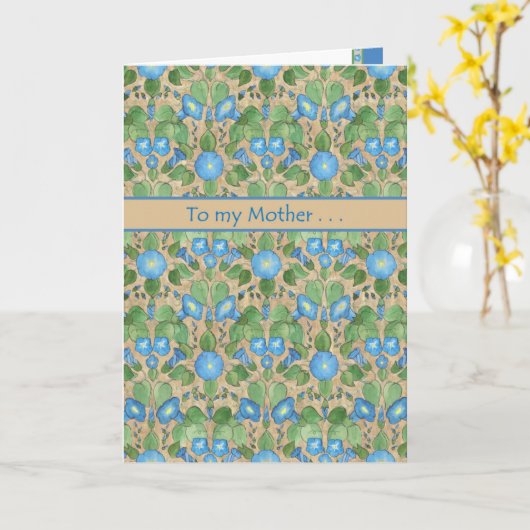 Morning Glory September Geburtskarte, Mutter Karte (Gelbe Blume)