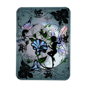 Morning Glory Shadow Fairy und kosmische Katze Magnet