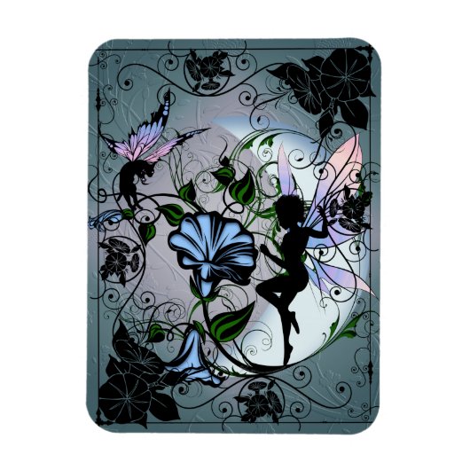 Morning Glory Shadow Fairy und kosmische Katze Magnet (Vertikal)