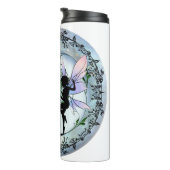 Morning Glory Shadow Fairy und kosmische Katze Thermosbecher (Nach rechts gedreht)