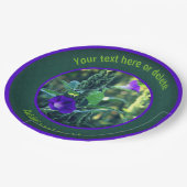 Morning Glory Wildblumen Personalisiert Party Pappteller (Schrägansicht)