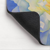 Morning Glow | Aquarellmalerei mit weißer Pfirsich Mousepad (Ecke)