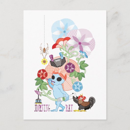 MORNING GRAY ALIEN POSTKARTE (Vorderseite)