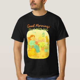 Morning Happy Sunrise Porch Pet Lover T - Shirt