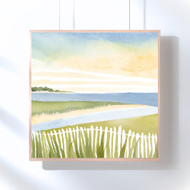 Morning in Chatham | Cape Cod Watercolor Painting Poster