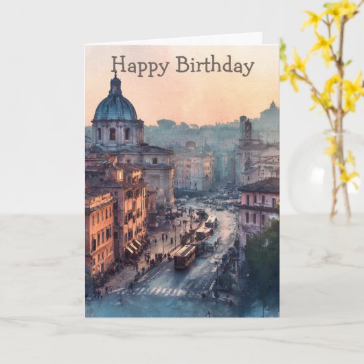 Morning in Rome Karte (Gelbe Blume)