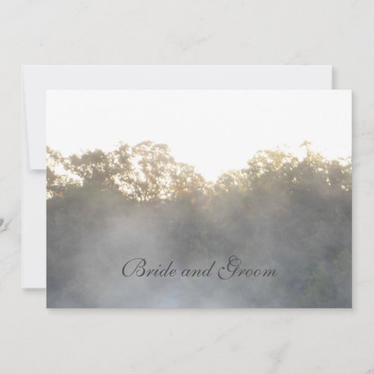 Morning Lake Mist Wedite Einladung (Vorderseite)