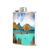 Morning Lake Rower Flachmann (Links)