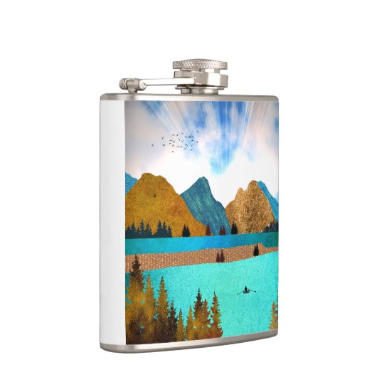 Morning Lake Rower Flachmann (Rechts)