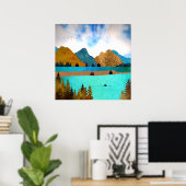 Morning Lake Rower Poster (Heimbüro)