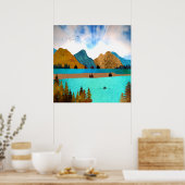 Morning Lake Rower Poster (Küche)