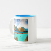 Morning Lake Rower Zweifarbige Tasse (Vorderseite Links)