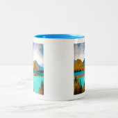 Morning Lake Rower Zweifarbige Tasse (Mittel)