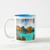 Morning Lake Rower Zweifarbige Tasse (Links)