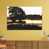 Morning Lake Scene 60x40 (150x100cm) Waccnm Leinwanddruck (Insitu (Wohnzimmer))