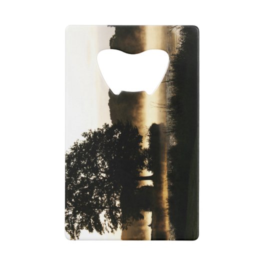 Morning Lake Scene bocna Geldbeutel Flaschenöffner (Vorderseite)