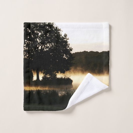 Morning Lake Scene btcna Badhandtuch Set (Waschlappen)