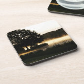 Morning Lake Scene Küste Getränkeuntersetzer (Linke Seite)