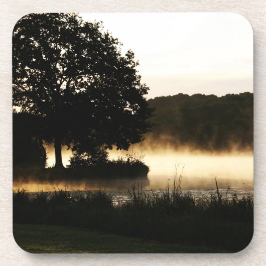Morning Lake Scene Küste Getränkeuntersetzer (Vorderseite)