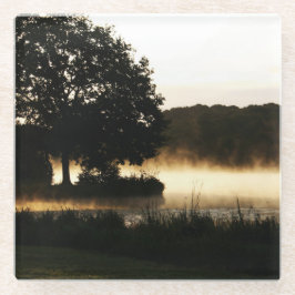 Morning Lake Scene Küste Glasuntersetzer