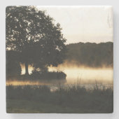 Morning Lake Scene Küste Steinuntersetzer (Vorderseite)