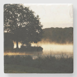 Morning Lake Scene Küste Steinuntersetzer