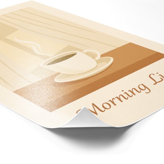 Morning Light Coffee Poster (Ecke)