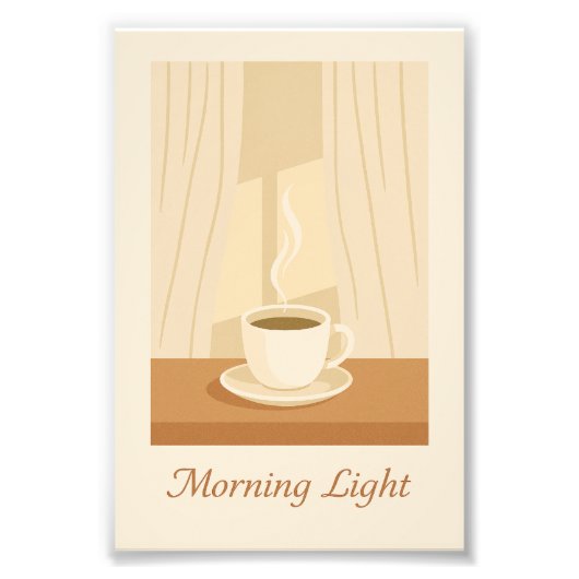 Morning Light Kaffee Poster (Vorne)