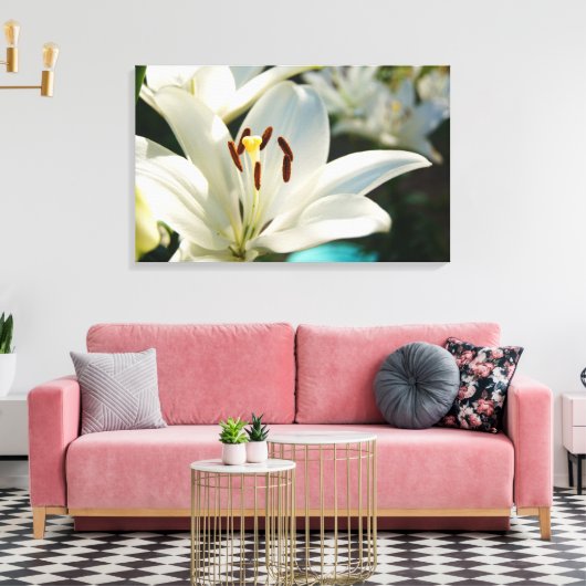 Morning Lily Leinwanddruck (Insitu (Wohnzimmer))