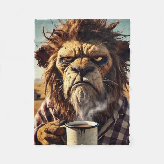 Morning Lion Fleecedecke (Vorderseite)
