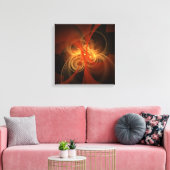 Morning Magic Abstrakt Art Quad Canvas Print Leinwanddruck (Insitu (Wohnzimmer))