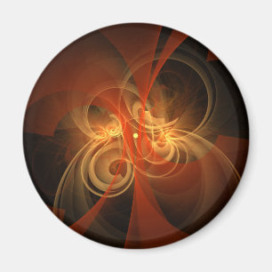 Morning Magic Abstrakt Art Runde Magnet