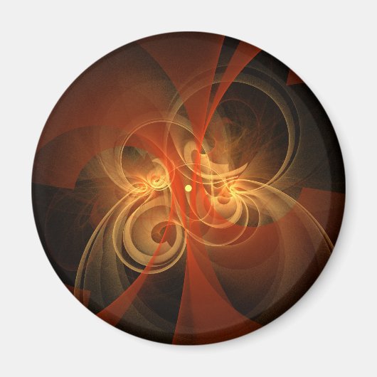 Morning Magic Abstrakt Art Runde Magnet (Vorne)