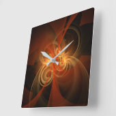 Morning Magic Abstrakt Art Square Quadratische Wanduhr (Winkel)