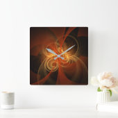 Morning Magic Abstrakt Art Square Quadratische Wanduhr (Zuhause)