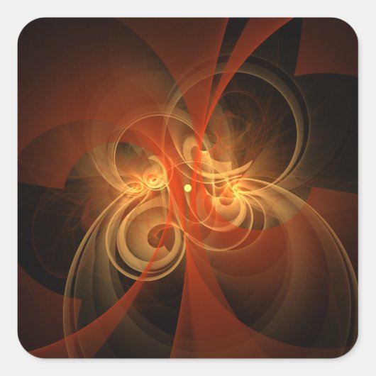 Morning Magic Abstrakt Art Square Sticker (Vorderseite)