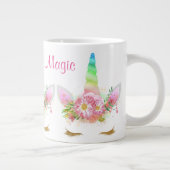 Morning Magic Unicorn Regenbogen Jumbo-Tasse (Rechts)