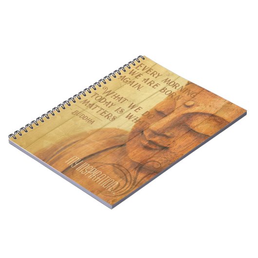 Morning Mantra Daily Affirmation Buddha Zitat Notizblock (Linke Seite)